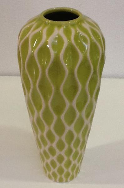VASO CERAMICA COLOR VERDE MEDIO