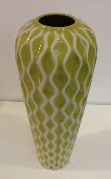 VASO CERAMICA COLOR VERDE GRANDE