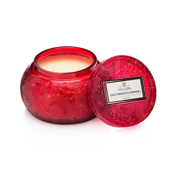 VELA POTE VIDRO CHAWAN 50H GOJI E TAROCCO ORANGE