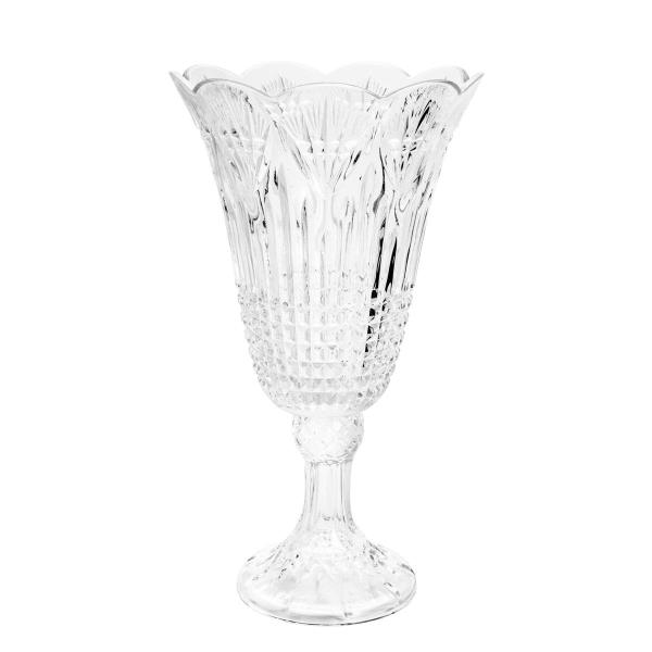 VASO C/ BASE DE CRISTAL 19,3X19,3X39,5CM JORNEY