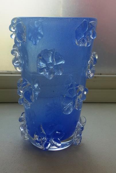 VASO AZUL SAFIRA S/ OURO