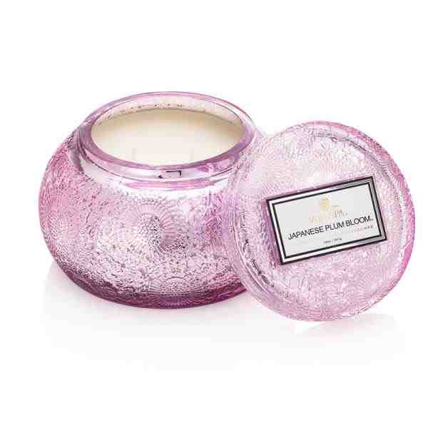 VELA POTE VIDRO CHAWAN 50H JAPANESE PLUM BLOOM