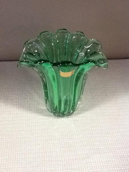VASO VERDE ESM S/ OURO