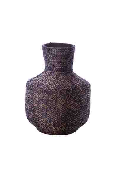 VASO TRAMA PALHA AZUL