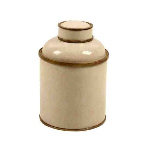 VASO DE PORC. CRAQUELADO C/ BRONZE