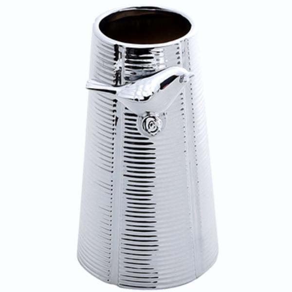 VASO CERAM TIPO GALHO C/ PASSARO SILVER