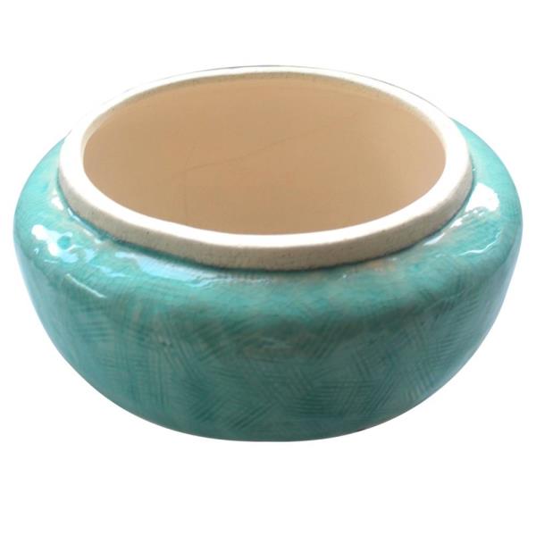 VASO DECORATIVO CERAMICA VERDE 28X12,5CM
