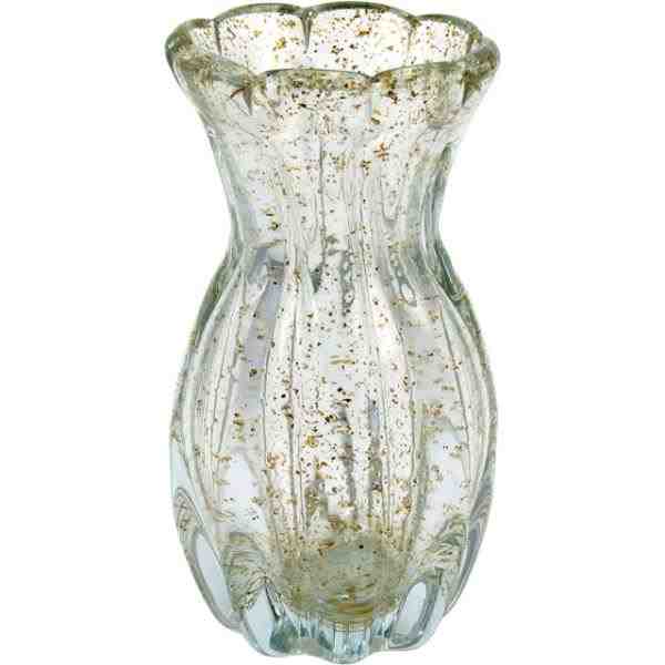 VASO 20CM VIDRO CHAMPAGNE HOME CO VITTORIO