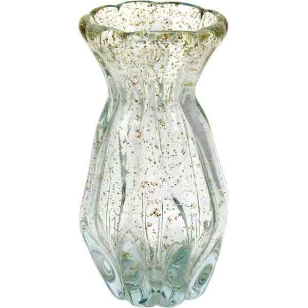 VASO 25CM VIDRO CHAMPAGNE HOME CO VITTORIO