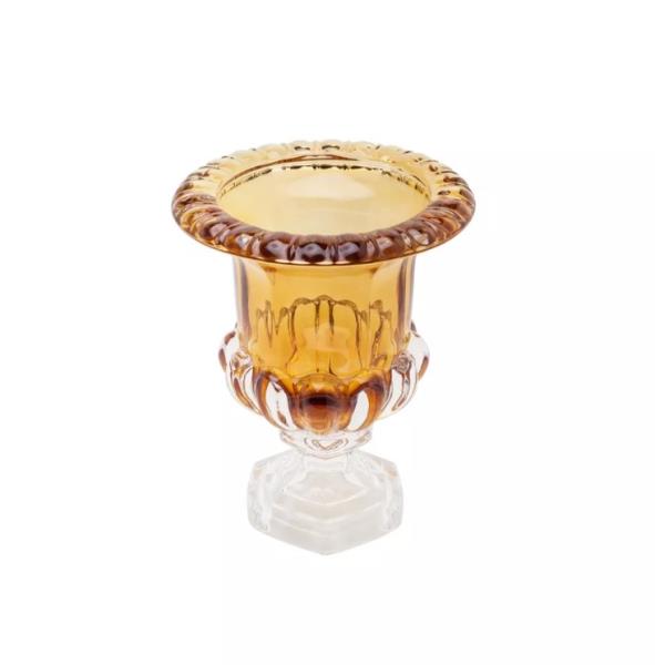 VASO DE CRISTAL C/ PE SUSSEX AMBAR 12X15CM