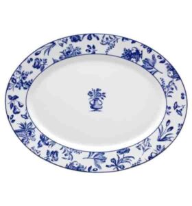 TRAVESSA OVAL MEDIA CHINTZ AZUL