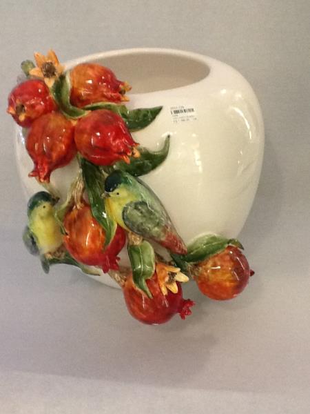 VASO BAIXO ROMAS E PASSAROS