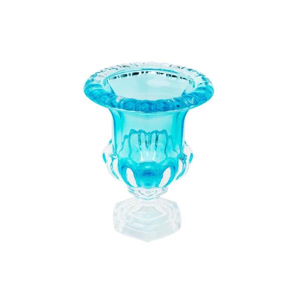VASO CRISTAL C/ PE SUSSEX TURQUESA 20X25,5CM