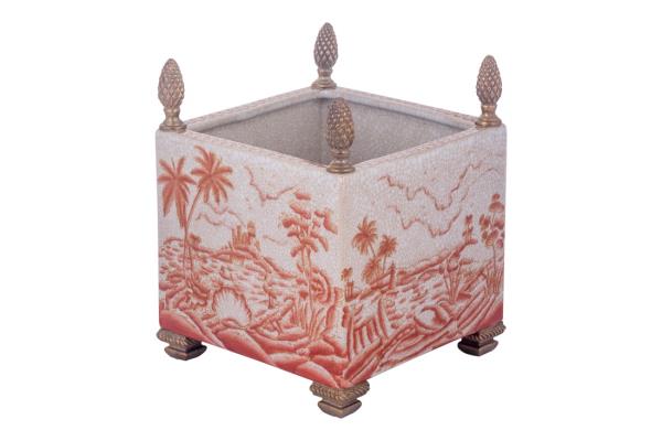 VASO QUADRADO DE PORCELANA