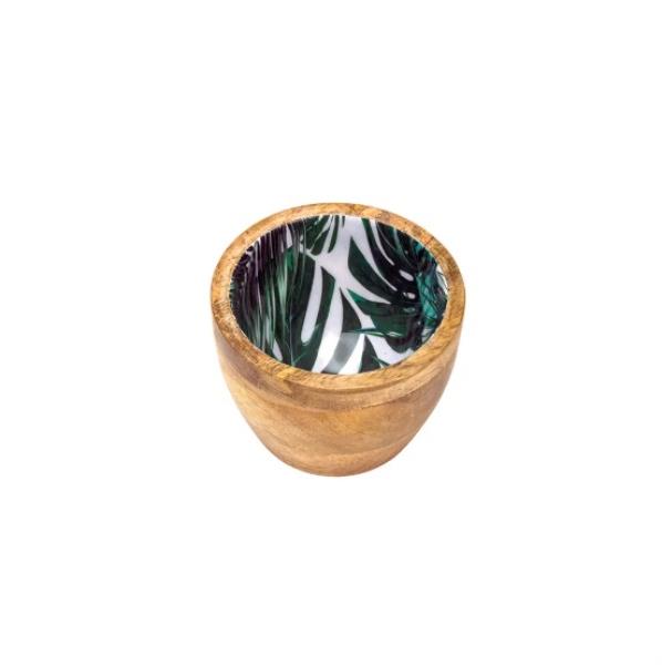 BOWL DE MADEIRA LEAFAGE 10X7CM