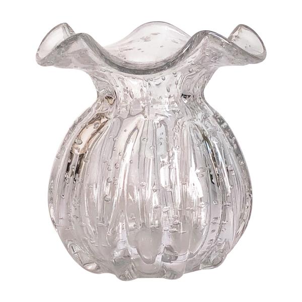 VASO VIDRO TRANSP. MURANO 10X10X11CM