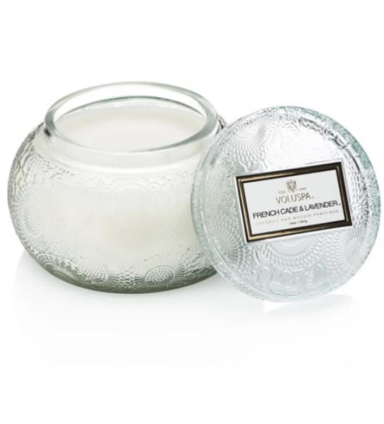 VELA POTE VIDRO CHAWAN 50H FRENCH CADE LAVANDER