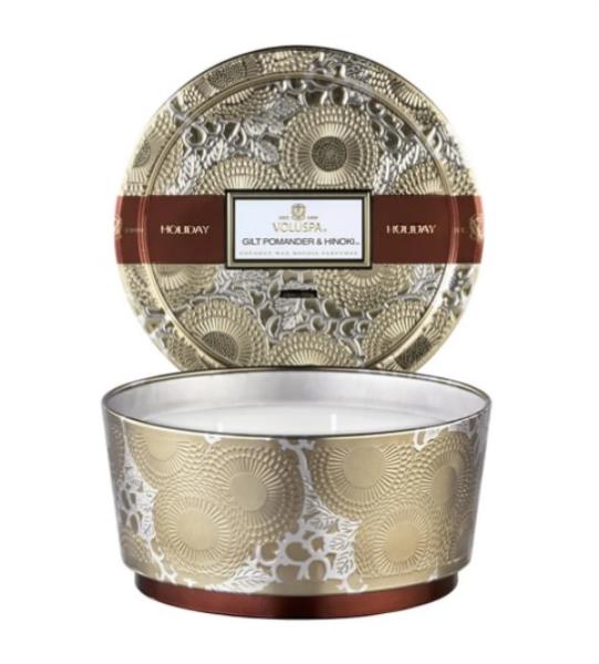 VELA LATA 3 PAVIOS PED. 60H GILT POMANDER E HINOKI