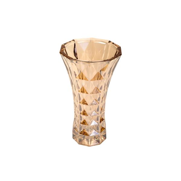 VASO CRISTAL CHUMBO DIAMANT AMBAR 14,5X25,5CM