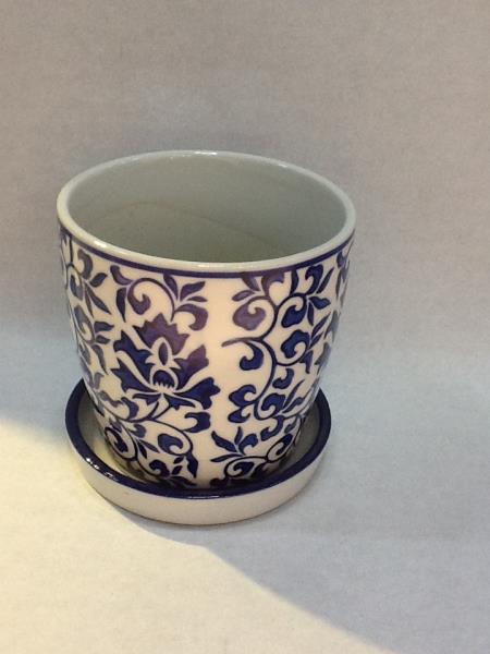 VASO AZUL E BRANCO A