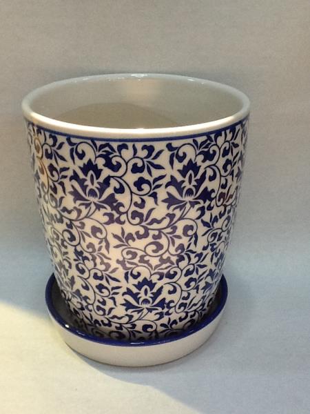VASO AZUL E BRANCO C