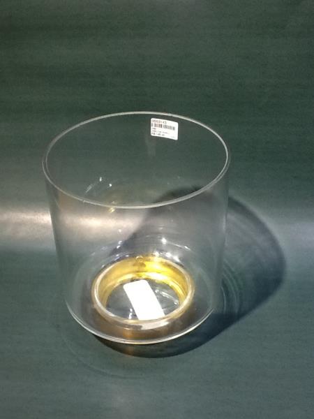 VASO EM VIDRO E LATAO