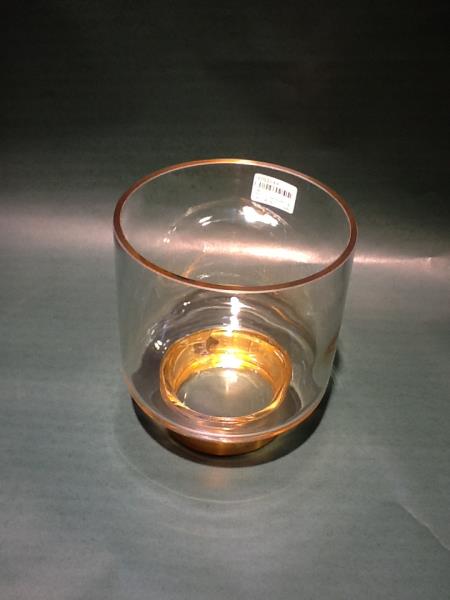 VASO CHAMPANHE EM VIDRO E LATAO