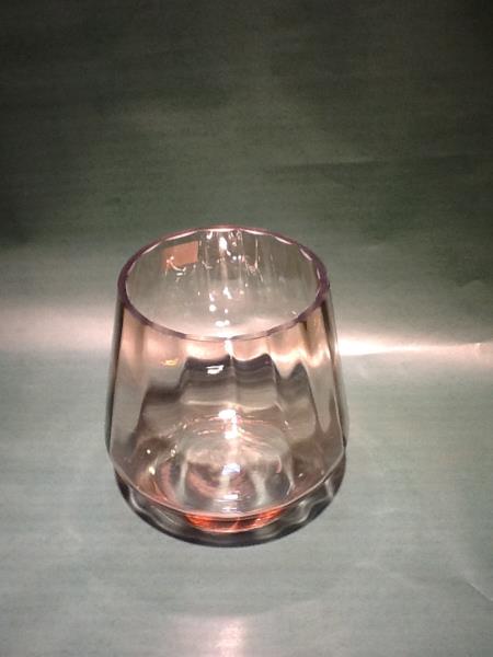 VASO ROSE EM VIDRO