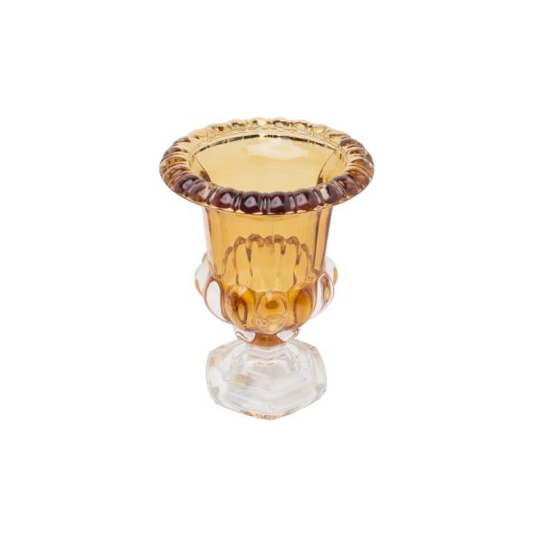 VASO CRISTAL ECOL C/PE SUSSEX AMBAR 12X15CM