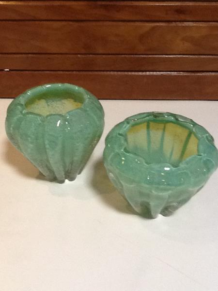 VASO DECORATIVO EM VIDRO VERDE