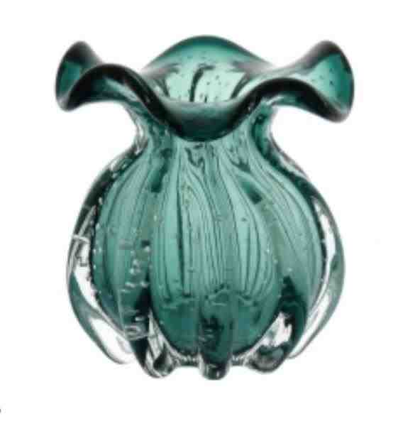VASO 11X10CM VIDRO VERDE HOME CO TISTU