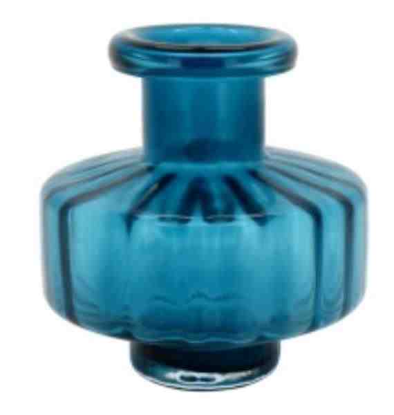 VASO 24X22CM VIDRO AZUL HOME CO SUPLA