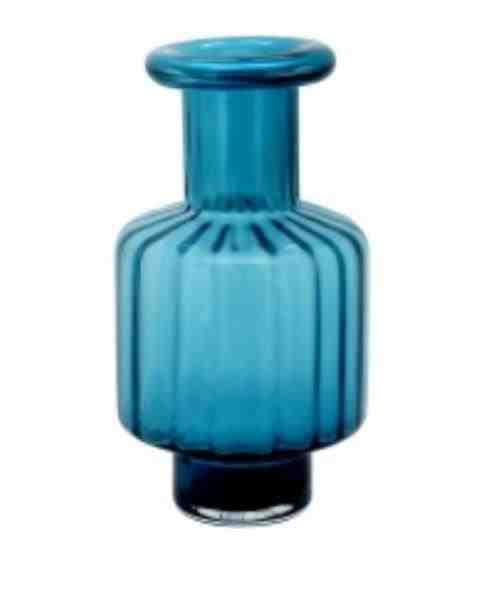 VASO 34X13CM VIDRO AZUL HOME CO SUPLA
