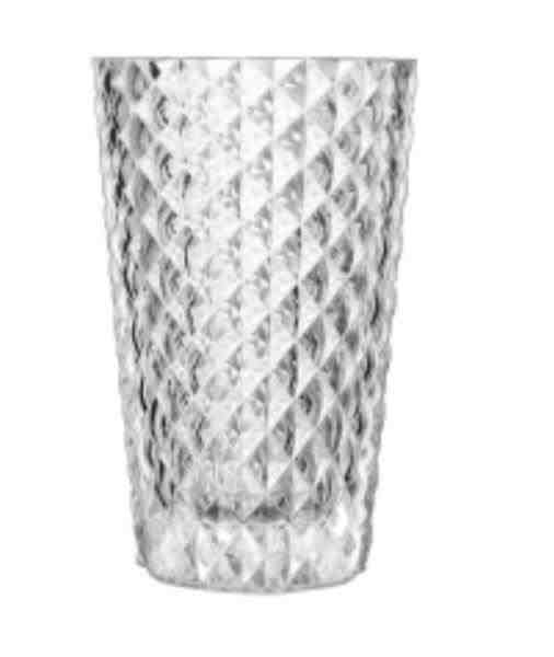 VASO 27CM CRISTALIN TRANSP ARC CDA MYTHE