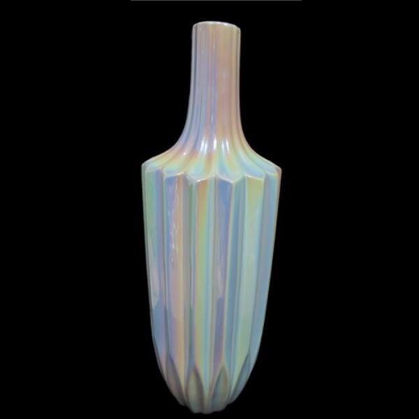 VASO DE CERAMICA C18″ PRATA