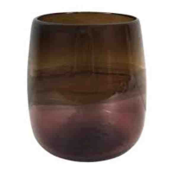 VASO SONNEN II VIDRO COL AMBAR/LAR/MALVA