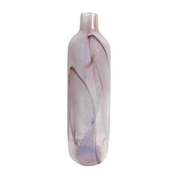 VASO NINFA I VIDRO COL ROSA E MALVA