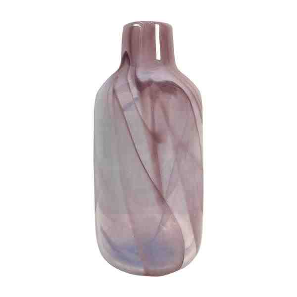 VASO NINFA II VIDRO COL ROSA E MALVA