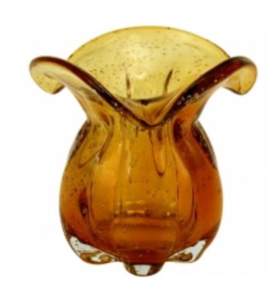 VASO 16X17CM VIDRO AMBAR HOME CO ANTONELLA