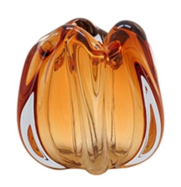 VASO 15X16CM VIDRO AMBAR HOME CO ANTONELLA