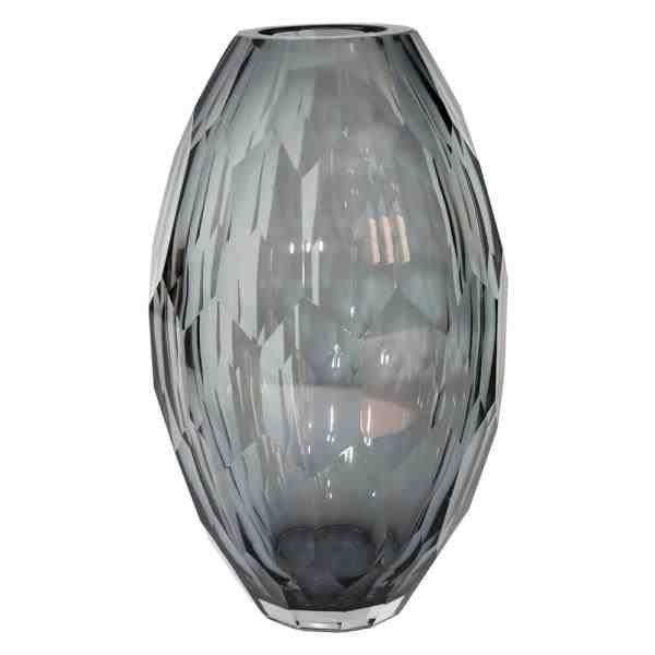 VASO DE VIDRO FUME 18X18X29CM