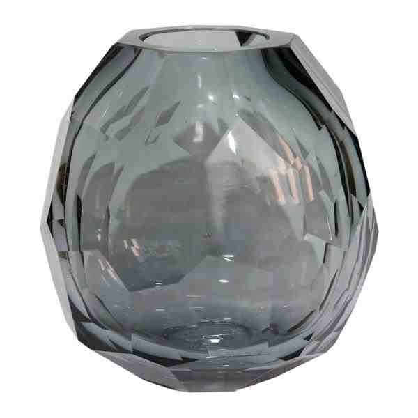 VASO DE VIDRO FUME 15X11X15CM