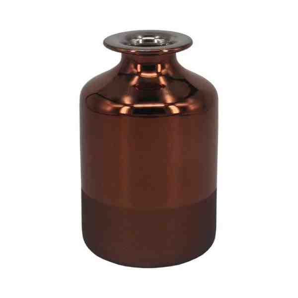 VASO DEC VIDRO COBRE 7,5X14,5CM