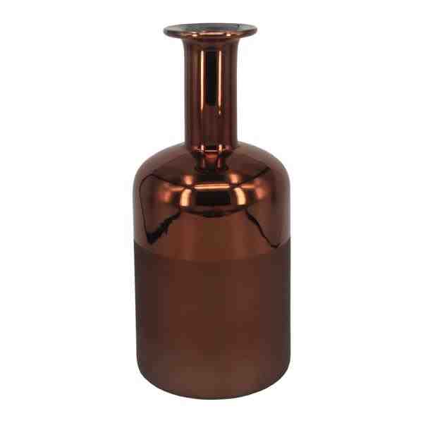 VASO DEC VIDRO COBRE 10,5X24,5CM