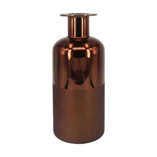 VASO DEC VIDRO COBRE 11,5X29CM