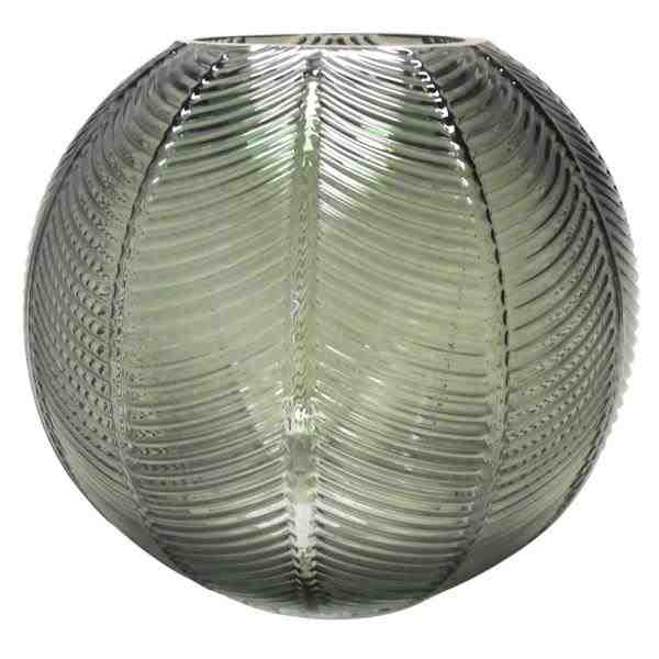 VASO VIDRO TRANSP VERDE 20X20X17,5CM