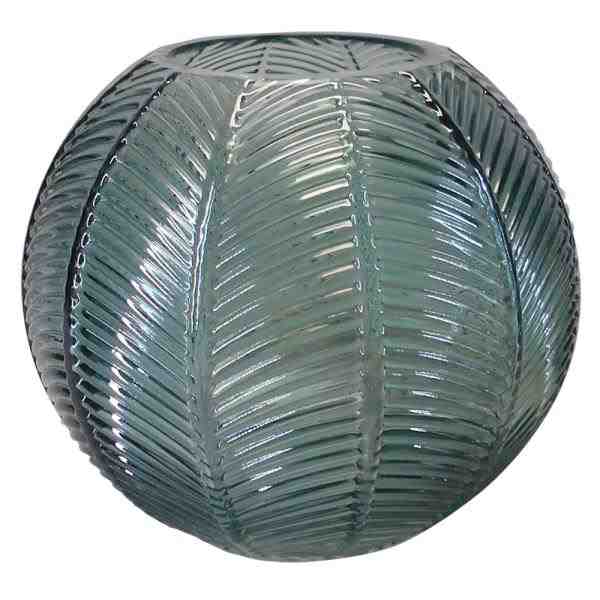 VASO VIDRO TRANSP VERDE 15X15X13CM