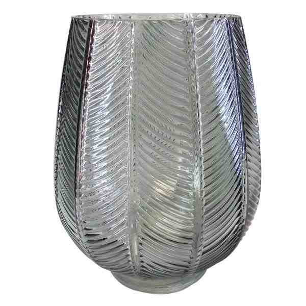 VASO DE VIDRO TRANSP FUME 19,5X19,5X25CM