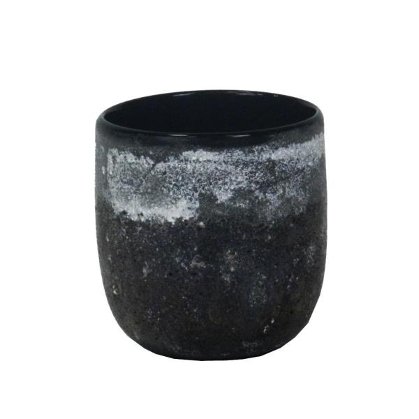 VASO LUNA BLACK 1 DE VIDRO DECORATIVO