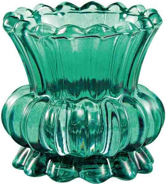 VASO ESMERALDA EM VIDRO